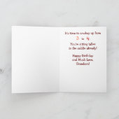 ハッピーバースデー，孫のカウボーイ カード (内部)