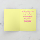 ハッピーバースデー,孫女性のカーボーイ カード (内部)