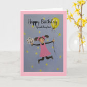 ハッピーバースデー、孫娘/グリーティングカード カード (黄色い花)