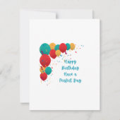 ハッピーバースデー、完璧な日を過ごす シーズンカード (正面)