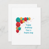 ハッピーバースデー、完璧な日を過ごす シーズンカード (正面/裏面)