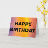 ハッピーバースデー – 年齢を告げない人 カード (黄色い花)