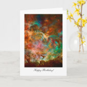 ハッピーバースデー、幸せなリターン、カリーナの星雲の星 カード (黄色い花)