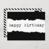 ハッピーバースデー(引き裂かれた紙) ポストカード (正面/裏面)