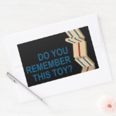 ハッピーバースデー(引き裂かれた紙) 長方形シール (封筒)