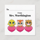 ハッピーバースデー! – 後ろを見ろ！ スクエア名刺 (裏面)