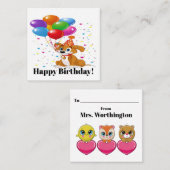 ハッピーバースデー! – 後ろを見ろ! スクエア名刺 (正面/裏面)