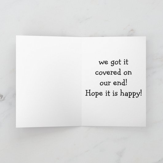 ハッピーバースデー-得我々の目的に沿った カード (内部)