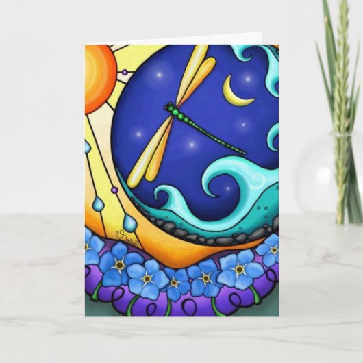 ハッピーバースデー-忘れ私はない カード (正面)