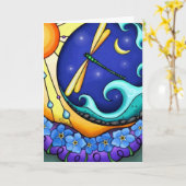 ハッピーバースデー-忘れ私はない カード (黄色い花)