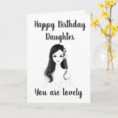 **ハッピーバースデー**我々の「愛しい娘」へ カード (黄色い花)