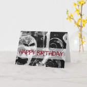 ハッピーバースデー-抽象芸術アート カード (黄色い花)