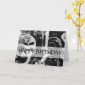 ハッピーバースデー-抽象芸術アートII カード (黄色い花)