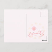 ハッピーバースデー!招待状カードフローラ装飾 ポストカード (裏面)