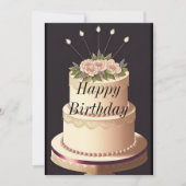 ハッピーバースデー 招待状 (正面)