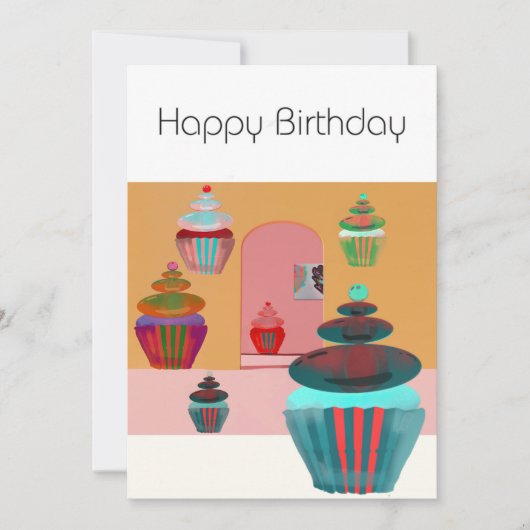 ハッピーバースデー 招待状 (正面)