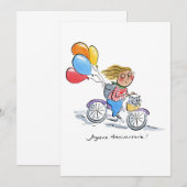 ハッピーバースデー 招待状 (正面/裏面)