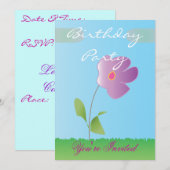 ハッピーバースデー 招待状 (正面/裏面)