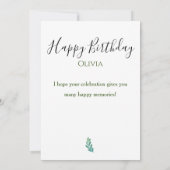 ハッピーバースデー 招待状 (裏面)