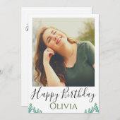 ハッピーバースデー 招待状 (正面/裏面)