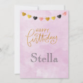 ハッピーバースデー 招待状 (正面)