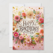 ハッピーバースデー 招待状 (裏面)