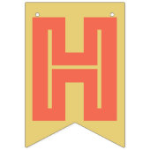 ハッピーバースデー☆数々の色の古い金ゴールド色 バンティングフラッグ (第2の旗)