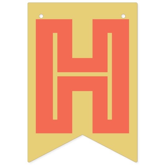 ハッピーバースデー☆数々の色の古い金ゴールド色 バンティングフラッグ (第2の旗)