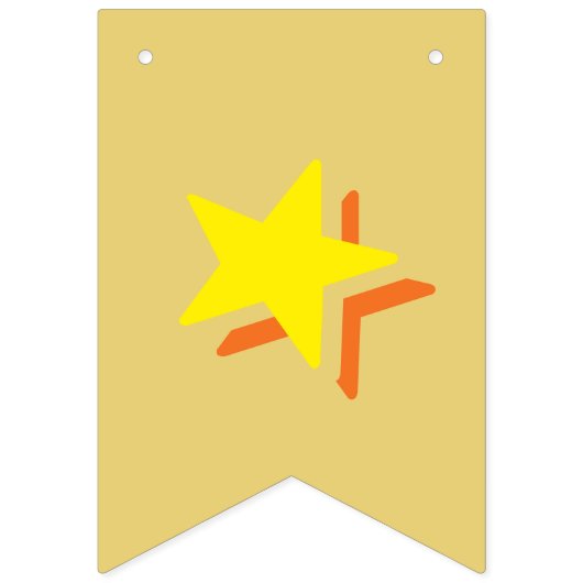 ハッピーバースデー☆数々の色の古い金ゴールド色 バンティングフラッグ (第1の旗)