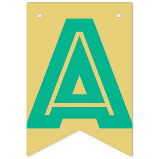 ハッピーバースデー☆数々の色の古い金ゴールド色 バンティングフラッグ (第3の旗)