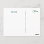 ハッピーバースデー- 文字デザイン +独自のアイディア ポストカード (裏面)