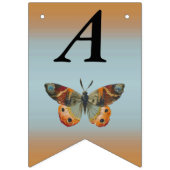 ハッピーバースデー(昆虫)オオカバマダラ、モナークバタフライブルース バンティングフラッグ (第2の旗)