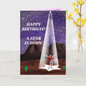 ハッピーバースデー! 星は生まれます! … カード (黄色い花)