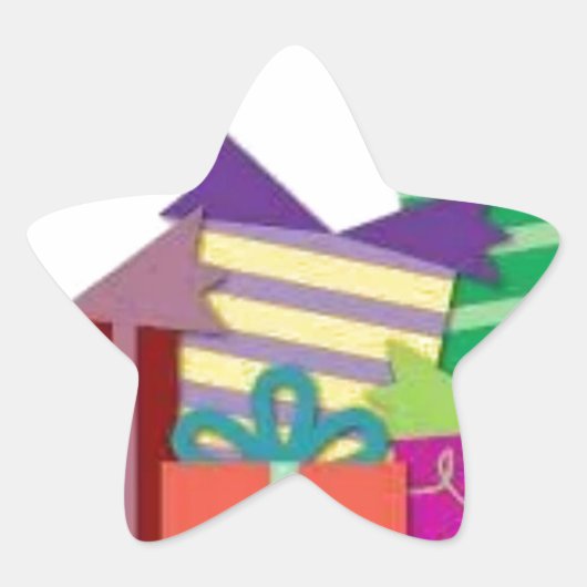 ハッピーバースデー 星シール (正面)