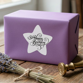 ハッピーバースデー 星シール