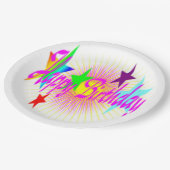 "ハッピーバースデー"星 ペーパープレート (アングル)