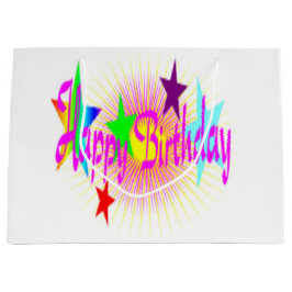 "ハッピーバースデー"星 ラージペーパーバッグ