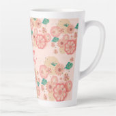 ハッピーバースデー-春ピーチフラワーズガーデン カフェラテマグ (右)