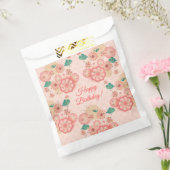 ハッピーバースデー-春ピーチフラワーズガーデン フェイバーバッグ (封をした状態)