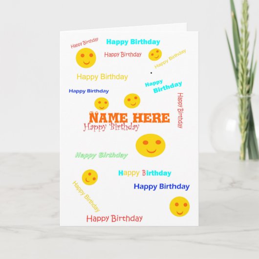 ハッピーバースデー、時の多くは、一流の前部を加えます カード (正面)