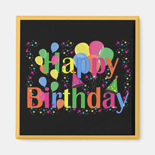 ハッピーバースデー、時祝間、 マグネット (正面)