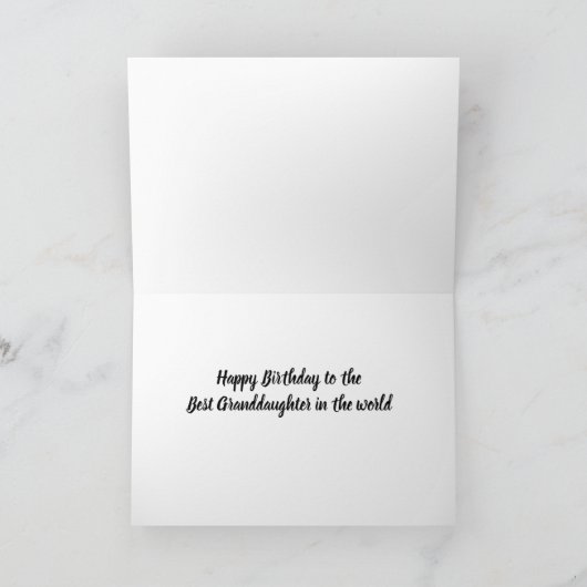 ハッピーバースデー*最高の世界の孫娘* カード (内部)