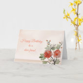 ハッピーバースデー。東洋の花。 カード (黄色い花)