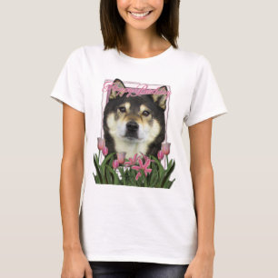 ハッピーバースデー-柴犬- Yasha Tシャツ