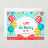 ハッピーバースデー 案内ポストカード (正面/裏面)