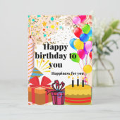 ハッピーバースデー 案内状 (スタンド正面)
