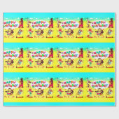 ハッピーバースデー 森の仲間たち ラッピングペーパー (フラット)