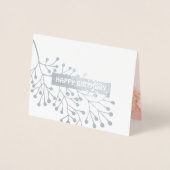 ハッピーバースデー。植物性ピンク |ピーチウォーターの色 箔カード (正面)