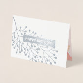 ハッピーバースデー。植物性ピンク |ピーチウォーターの色 箔カード (正面)