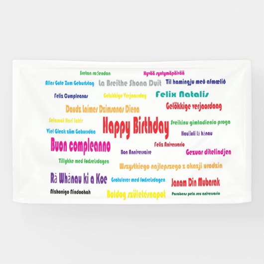 ハッピーバースデー 横断幕 (横)